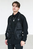 SSY(エスエスワイ)  WEBBING 3D POCKET SHIRT BLACK