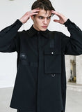 SSY(エスエスワイ)  WEBBING 3D POCKET SHIRT BLACK