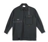 SSY(エスエスワイ)  WEBBING 3D POCKET SHIRT BLACK