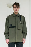 SSY(エスエスワイ)  WEBBING 3D POCKET SHIRT KHAKI