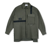 SSY(エスエスワイ)  WEBBING 3D POCKET SHIRT KHAKI