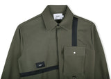 SSY(エスエスワイ)  WEBBING 3D POCKET SHIRT KHAKI