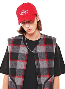 KND(ケイエンド) KNDW LOGO TWILL COTTON CAP RED