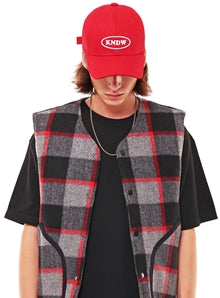 KND(ケイエンド) KNDW LOGO TWILL COTTON CAP RED