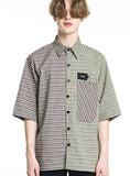 SSY(エスエスワイ)  HALF & HALF 1/2 SHIRT WAFFLE