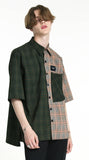 SSY(エスエスワイ)  HALF & HALF 1/2 SHIRT SQUARE