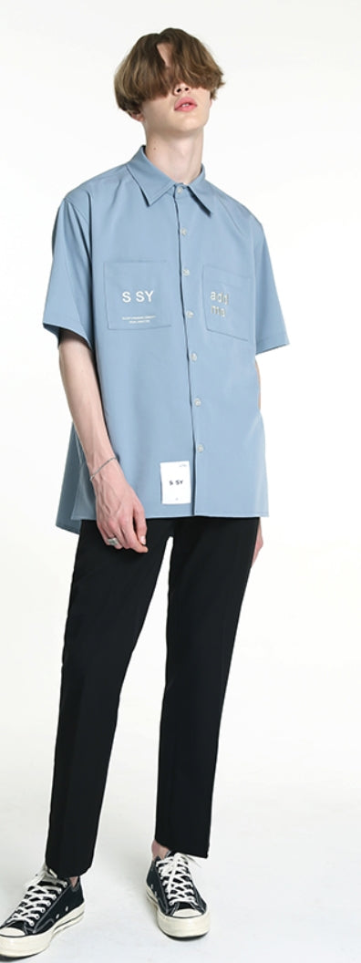 SSY(エスエスワイ)  add me half shirt sky blue