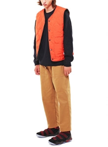 KND(ケイエンド) WIDE CORDUROY BROWN CROP BAND PANTS