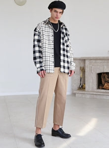 KND(ケイエンド) REFLECTION LINE WIDE PANTS BEIGE 3M scotchlite