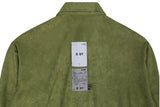 SSY(エスエスワイ)  collar & pocket hand work iron tip suede shirt olive green