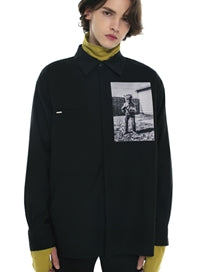 SSY(エスエスワイ)   halloween boy pocket tip shirt black