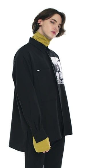 SSY(エスエスワイ)   halloween boy pocket tip shirt black