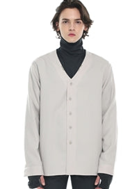 SSY(エスエスワイ)  v-neck iron tip shirt ivory