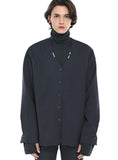 SSY(エスエスワイ)  v-neck iron tip shirt charcoal