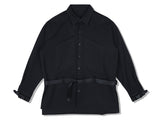 SSY(エスエスワイ)  webbing belt transpocket shirt jacket black