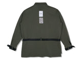 SSY(エスエスワイ)  webbing belt transpocket shirt jacket khaki