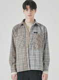 SSY(エスエスワイ)  half & half shirt 20ss glen grey