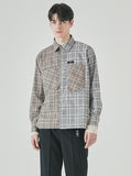 SSY(エスエスワイ)  half & half shirt 20ss glen grey