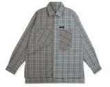 SSY(エスエスワイ)  half & half shirt 20ss glen grey