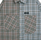 SSY(エスエスワイ)  half & half shirt 20ss glen grey