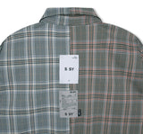 SSY(エスエスワイ)  half & half shirt 20ss glen grey