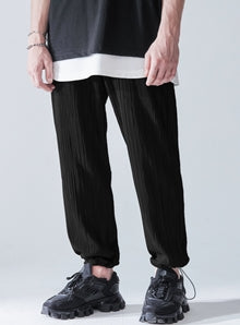 KND(ケイエンド) PLEATS 2WAY WIDE PANTS BLACK