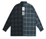 SSY(エスエスワイ) half & half shirt 20ss squre navy