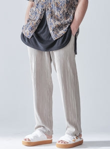 KND(ケイエンド) PLEATS 2WAY WIDE PANTS BEIGE