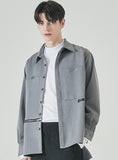 SSY(エスエスワイ) side open zipper shirt grey