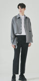 SSY(エスエスワイ) side open zipper shirt grey