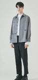 SSY(エスエスワイ) side open zipper shirt grey