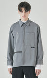 SSY(エスエスワイ) side open zipper shirt grey