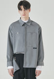 SSY(エスエスワイ) side open zipper shirt grey