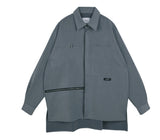 SSY(エスエスワイ) side open zipper shirt grey