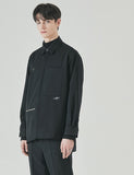 SSY(エスエスワイ) side open zipper shirt black