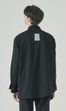 SSY(エスエスワイ) side open zipper shirt black