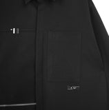 SSY(エスエスワイ) side open zipper shirt black