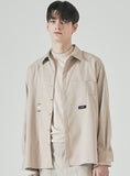 SSY(エスエスワイ) double pocket side tip shirt beige