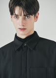 SSY(エスエスワイ) double pocket side tip shirt black