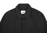 SSY(エスエスワイ) double pocket side tip shirt black