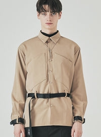 SSY(エスエスワイ)   webbing buckle beige