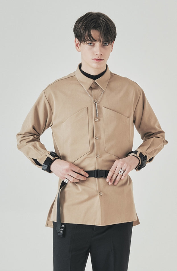 SSY(エスエスワイ)   webbing buckle beige