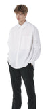 SSY(エスエスワイ)   sleeve open iron button shirt white