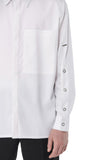 SSY(エスエスワイ)   sleeve open iron button shirt white