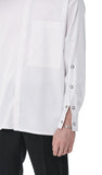 SSY(エスエスワイ)   sleeve open iron button shirt white