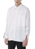 SSY(エスエスワイ)   sleeve open iron button shirt white