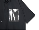 SSY(エスエスワイ)   urethane layered pocket half shirt black