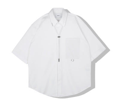 SSY(エスエスワイ)   string necklace tip half shirt white