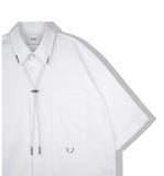 SSY(エスエスワイ)   string necklace tip half shirt white