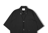 SSY(エスエスワイ)   string necklace tip half shirt black